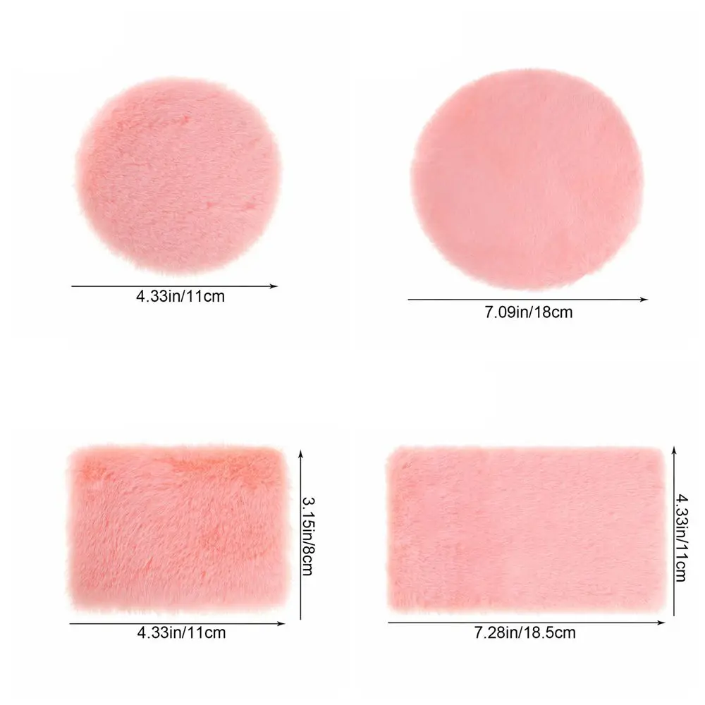 Doll Accessories 1/12 Scale Nordic Style Plush Carpet Floor Coverings For Dolls House