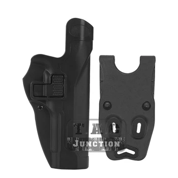 

Tactical Pistol Holster Serpa Level 2 Auto Lock Duty Right Hand Holster w/ Jacket Slot Duty Belt Loop For Beretta 92 96 M9 M92