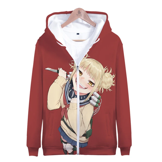 My Hero Academia Anime Zipper Hoodie 3D Print Himiko Toga Cute Unisex  Sweatshirts Casual Streetwear Sweater Hoody Sportswear Top - AliExpress