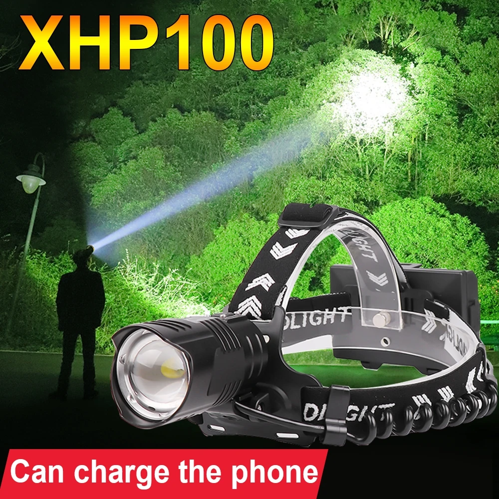 Супер XHP100 Мощный светодиодный фонарь 18650 перезаряжаемый налобный XHP90.2 Головной