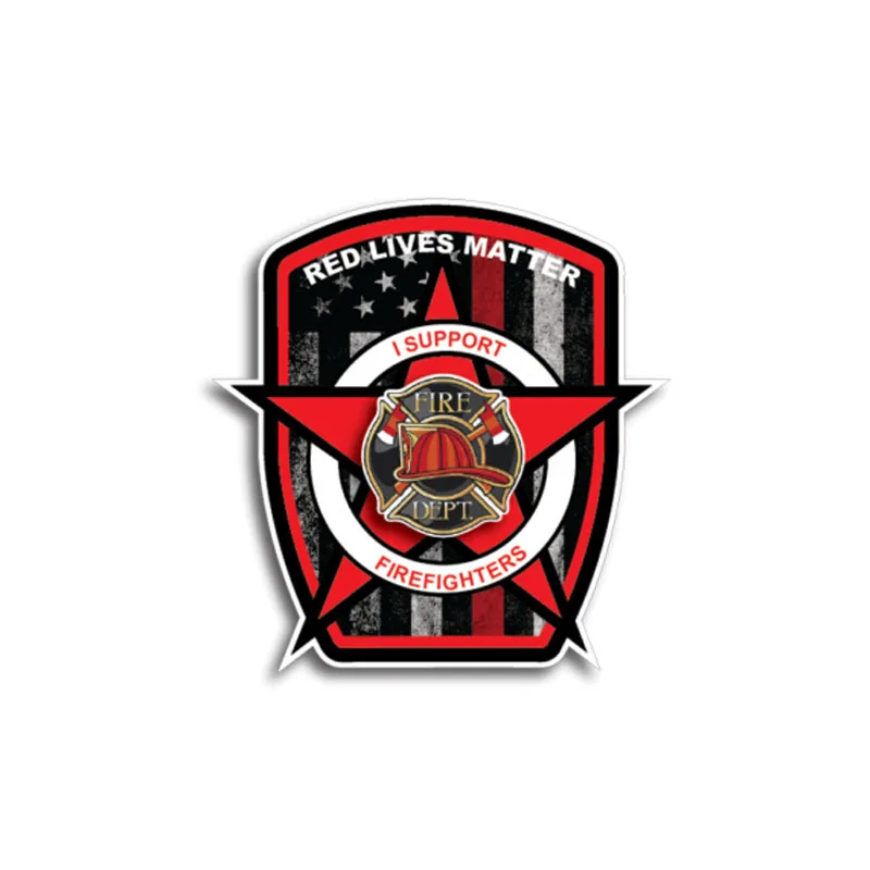 

New American Flag Firefighter High-quality Color Car-Sticker and Decals for Car Bumper Cover scratches Interior KK15*14cm