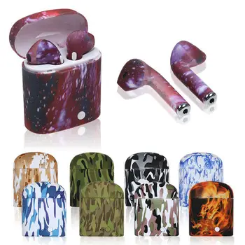 

New camouflage i7s sports Bluetooth headset tws in-ear wireless stereo headset with Charging Case noise cancelling earphone