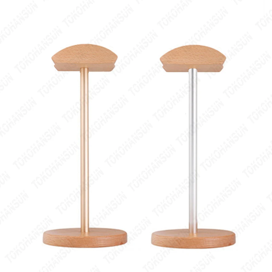 Universal Wood Headphone Stand Creative Display for bracket for Headset Simple Holder Rack Hang Non slip Space Saving
