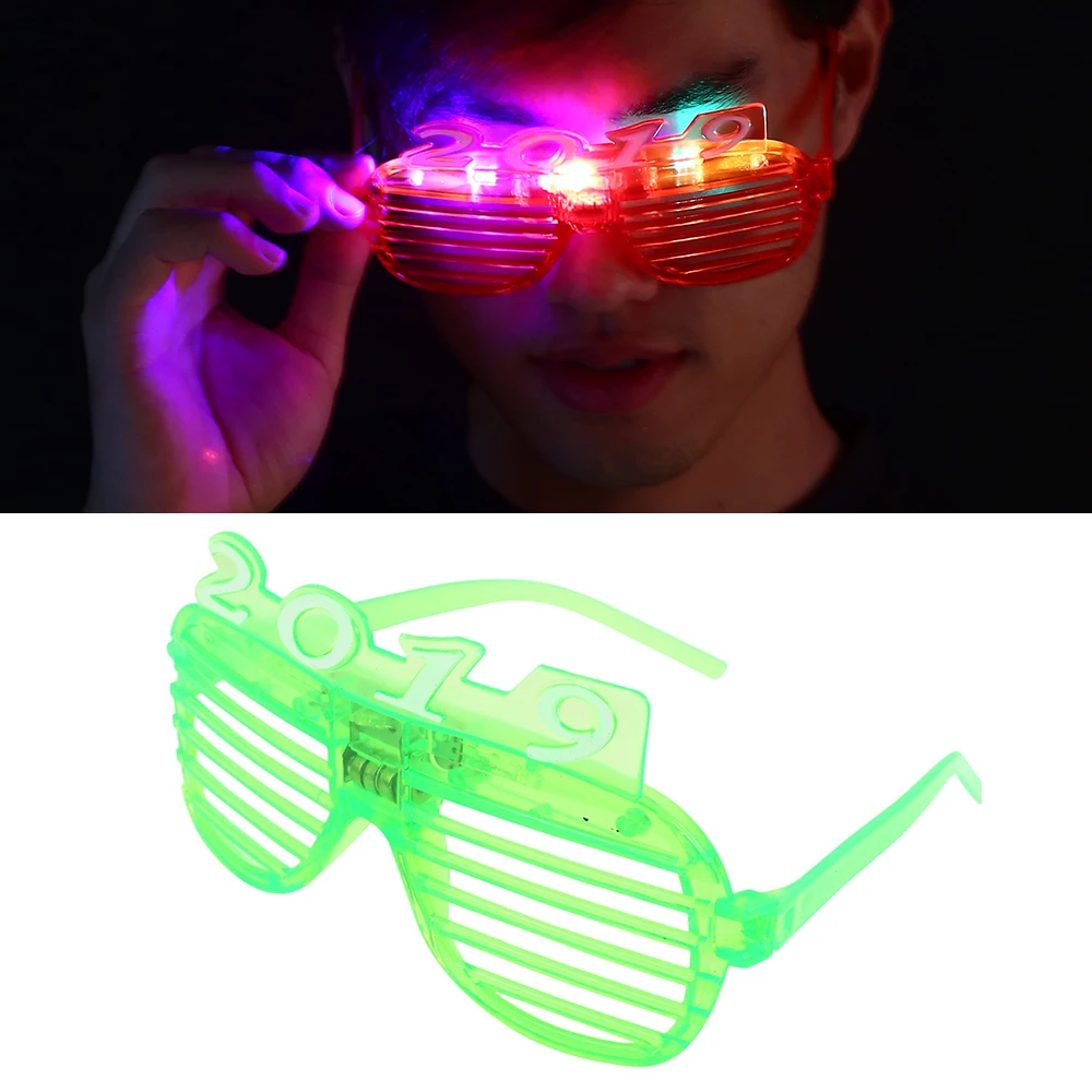 

Multicolor Glowing Glasses Plastic Decoration Christmas Gift Kids Luminous Toy Durable Collection Funny New Year'S Eve Party