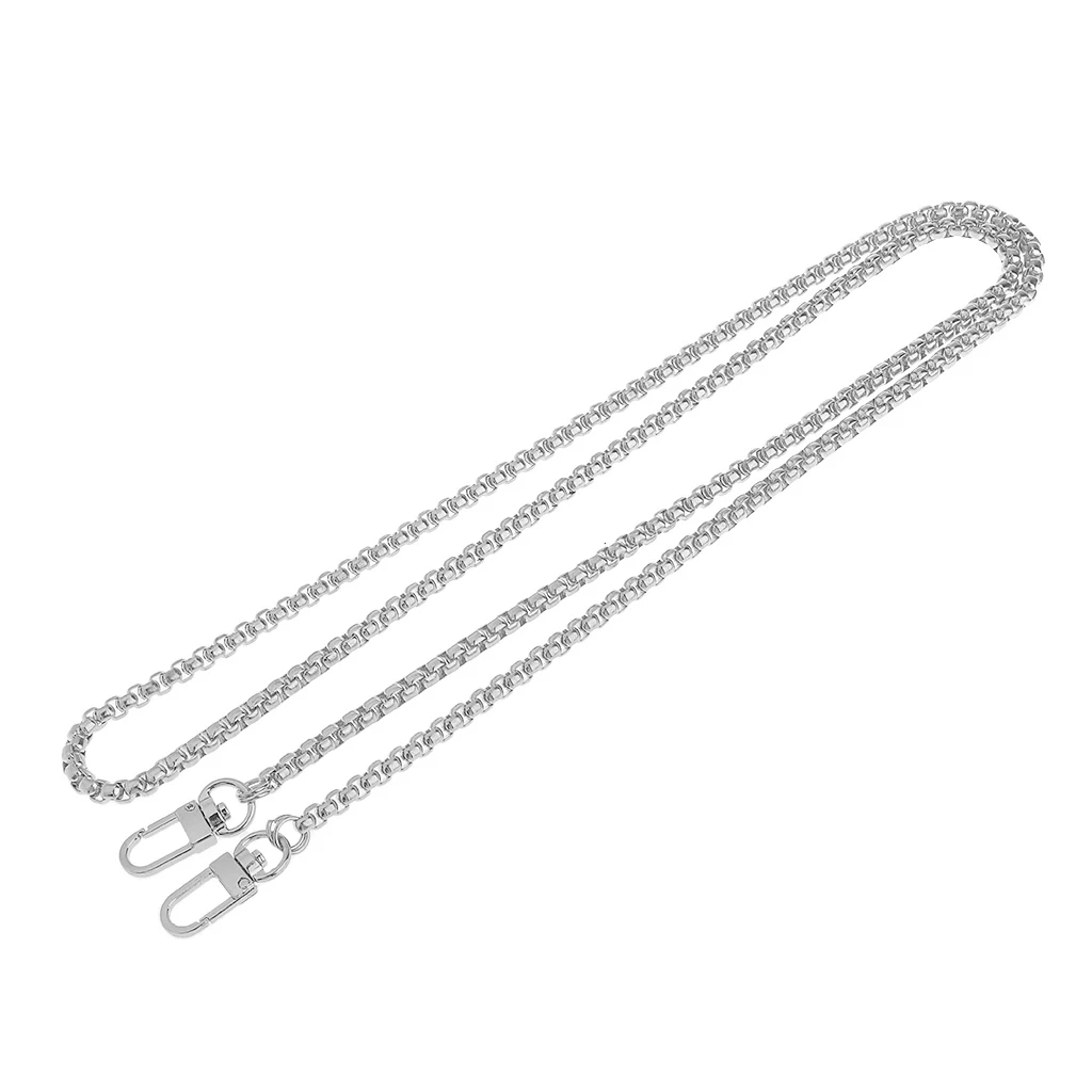 Metal Purse Chain Strap Replacement Handbag Bag Accessories, with Metal Buckles, 47 Inch