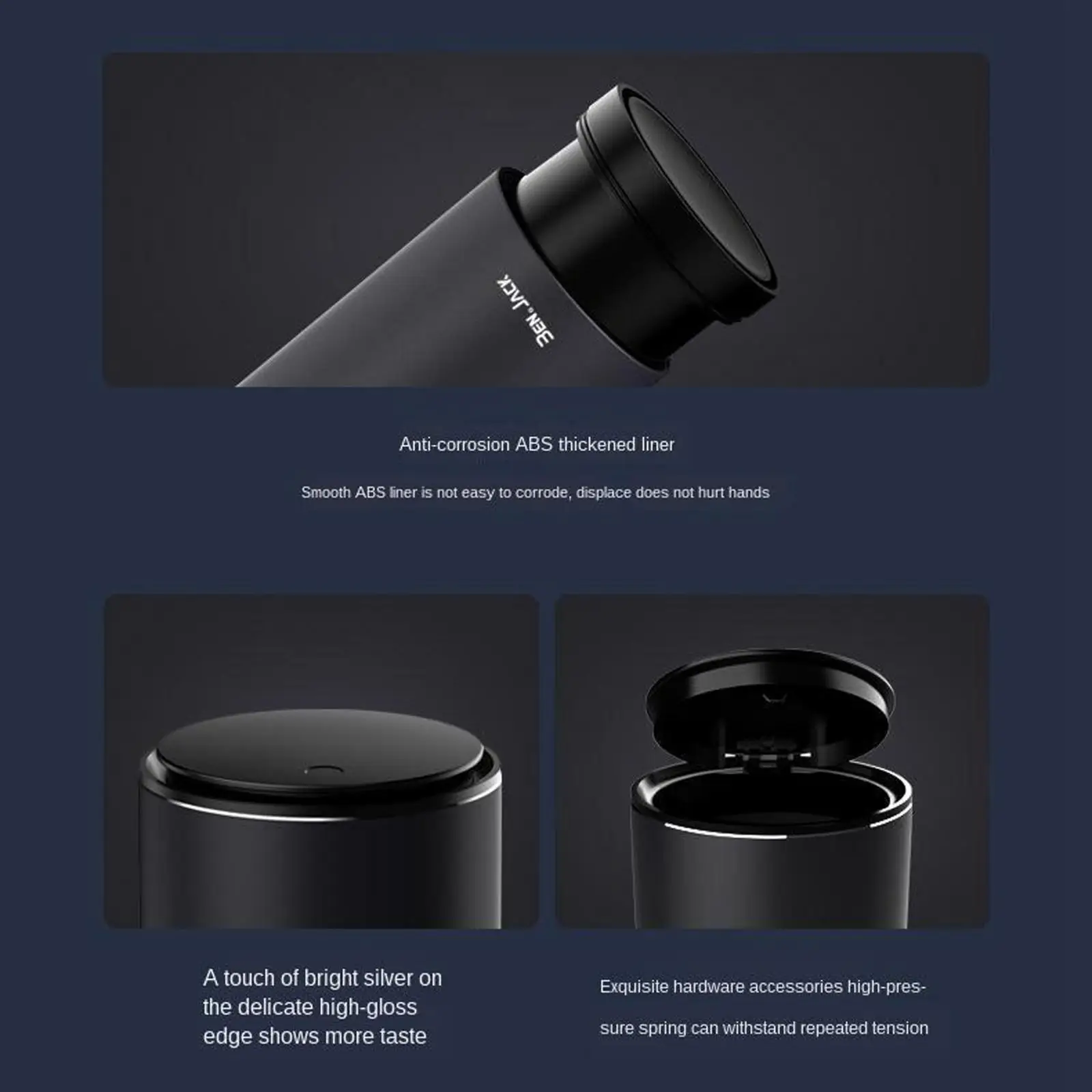 Car Trash Can Alloy Garbage Bin Organizer Storage Holder Bag