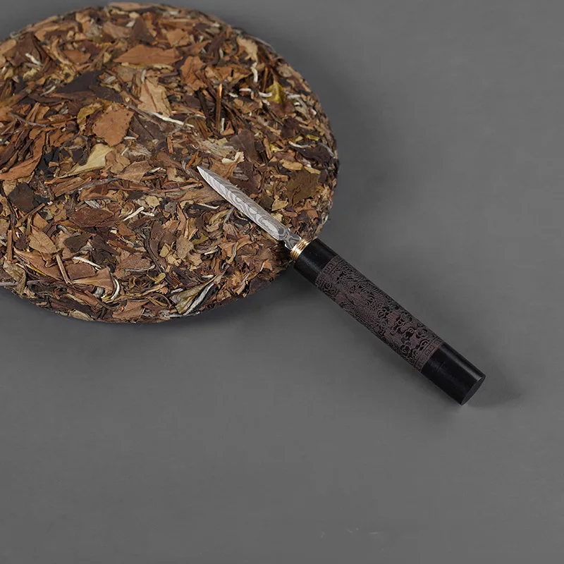 Pattern Steel Tea Needle Tea Cone Stainless Steel Wood Handle