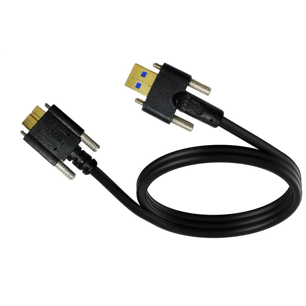 USB 3.0 Shock & Vibration Resistant Cables with Locking Screws