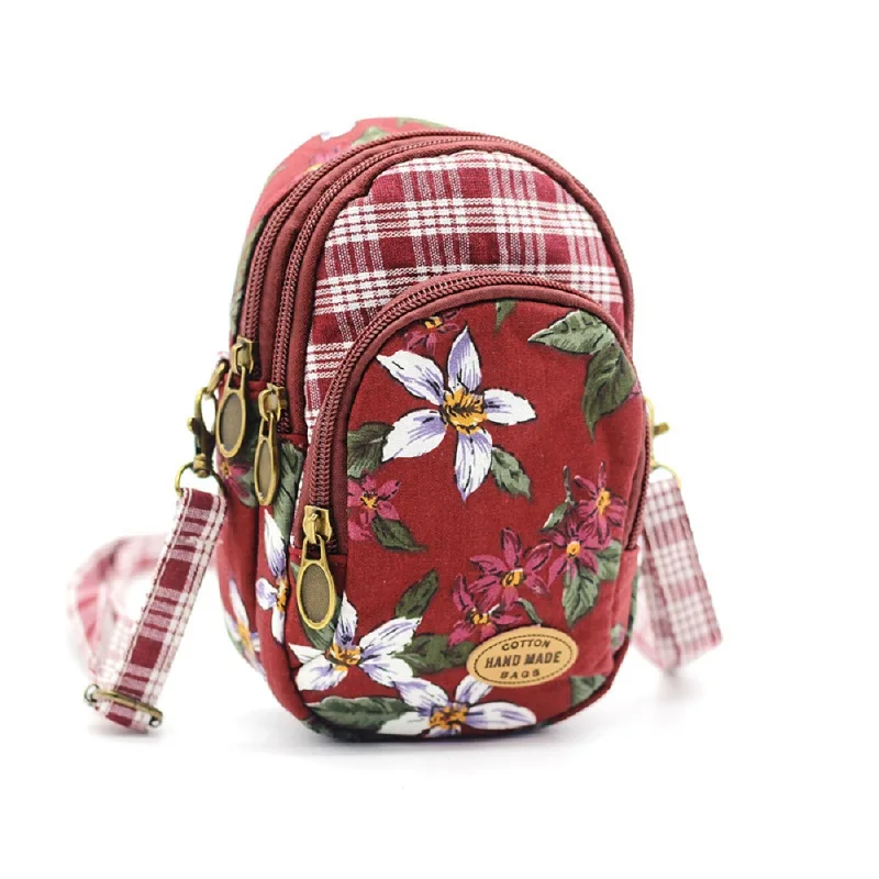 Хлопковый с цветочным принтом женский кошелек для монет детский Органайзер Кошелек сумка для денег маленький чехол для телефона bolsa carteira feminina для девочек