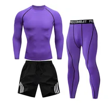 Мужские зимние комплекты термобелья, мужское быстросохнущее, анти-микробное, стрейчевое, мужское термо нижнее белье, мужские теплые кальсоны, набор для фитнеса