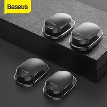 Baseus 자동차 클립 후크 케이블 오거나이저, USB 케이블 키 이어폰 보관 벽 후크 행거, 자동 스티커 홀더 패스너 클립, 4 개