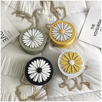 

Small Daisy Small round Bag Women's 2020 Chain Shoulder Messenger Bag Ladies' Bag Taiyanghua Mini Children's Small Bag