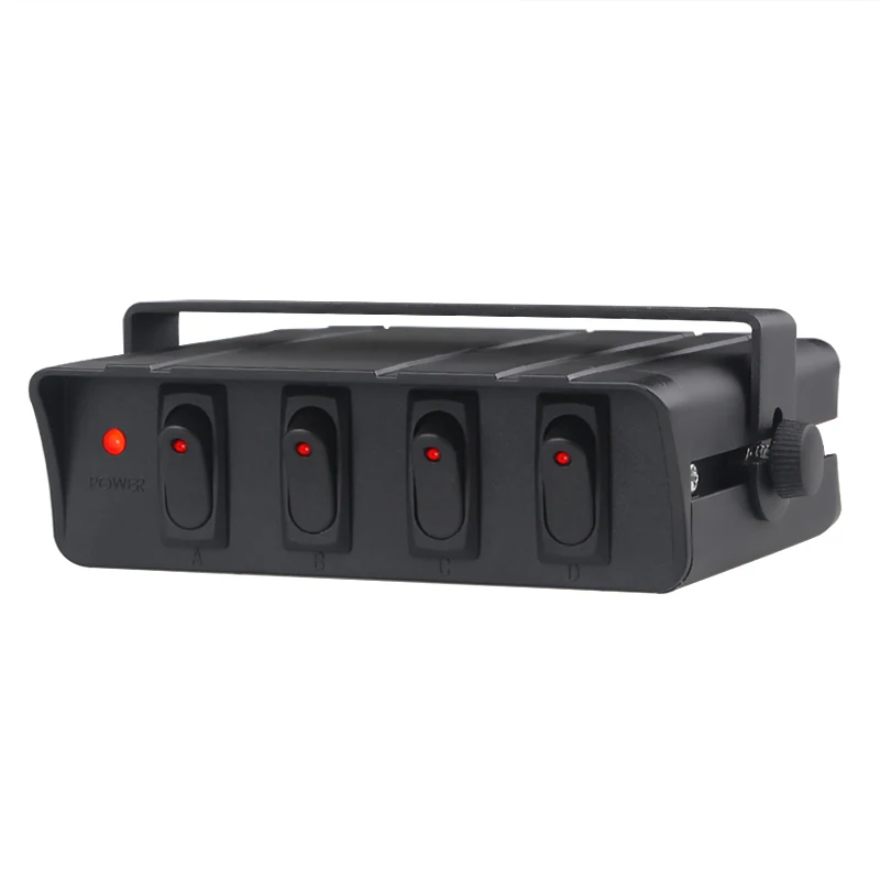 

60Amp 12V Truck Car Rocker Switch Panel Marine With Led Indicator light 4 6 Gang SPST Switch Panel Box Boat Yacht