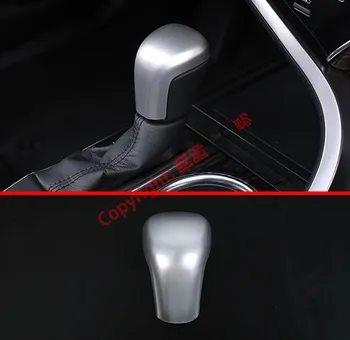 

ABS Pearl Chrome Car Decoration Interior Gear Head Shift Knob Switching Grip Cover Trim Moldings For Toyota Camry MK8 2018 2019