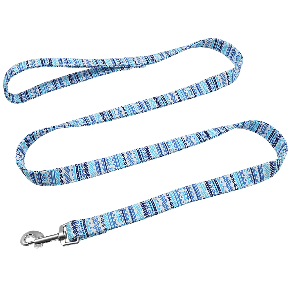 150cm Fashion Dog Leash Lead Nylon Printed Pet Puppy Walking Leash Padded Running Training Leashes Rope For Small Medium Dogs
