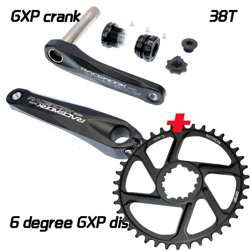 170crank GXP 38T (6) Fahrrad kurbel neue гоночный велосипед MTB GXP Kurbel алюминиевый легиер Mit Boden Kurbel 170 kurbel platte rot 32 T 34 T 36 T 38 T - Цвет: 170crank GXP 38T (6)