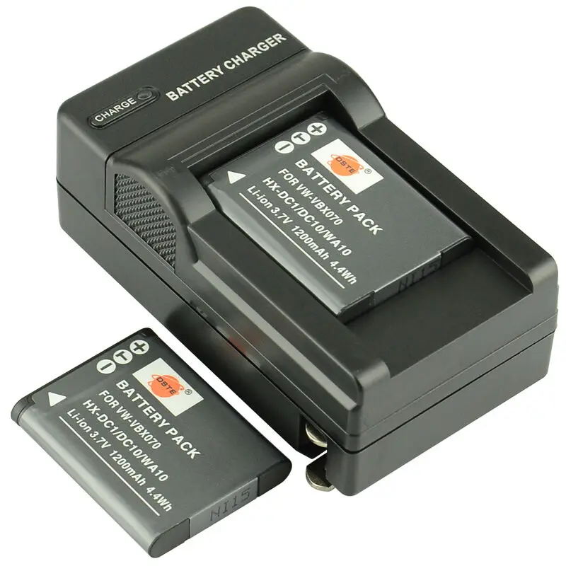3 шт. 1200 мАч 3,7 V VW-VBX070 D-Li88 VBX070 HX-DC1 DC10 WA10 DSTE Камера Батарея Зарядное устройство для цифрового фотоаппарата Panasonic HX-DC1 DC2 DC10 DC15 WA10