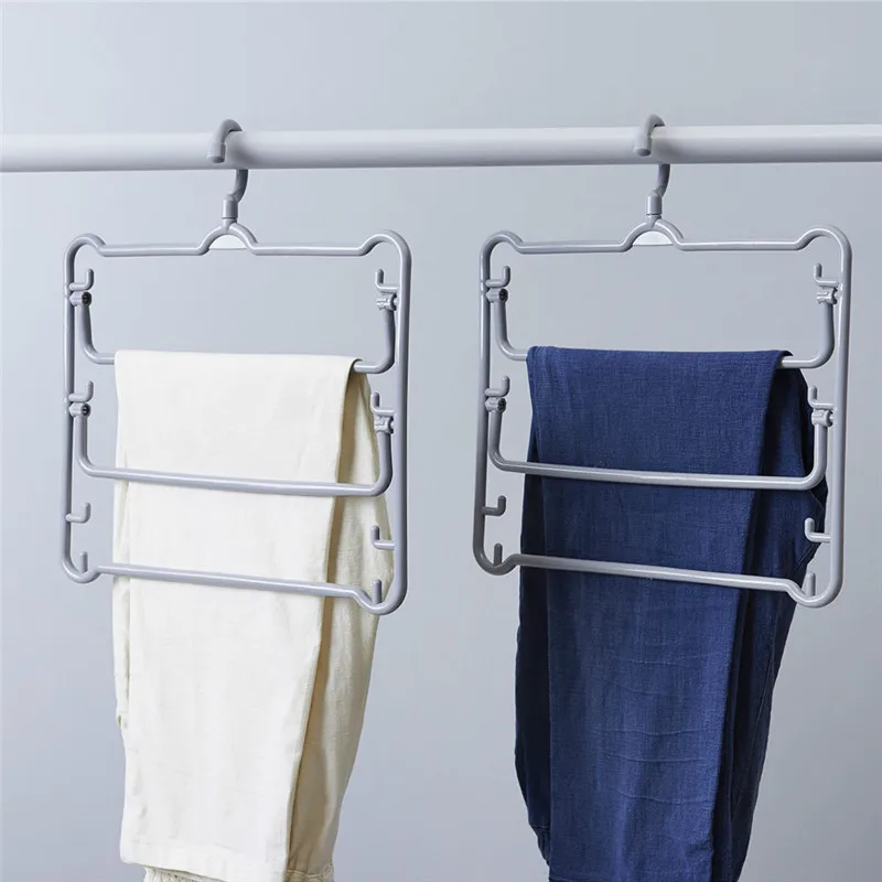 

Multi-functional Hanger Drying Rack Holder Multi-Layer Towels Scarf Clothes Hanging Shelf for Home Storage Pants Rack Clip