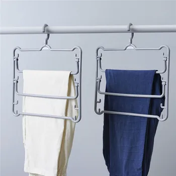 

Multi-functional Hanger Drying Rack Holder Multi-Layer Towels Scarf Clothes Hanging Shelf for Home Storage Pants Rack Clip