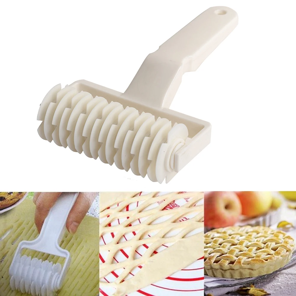 Craft Baking Tool Plastic Cookie Pie Pizza Bread Pastry Lattice Roller Cutter 