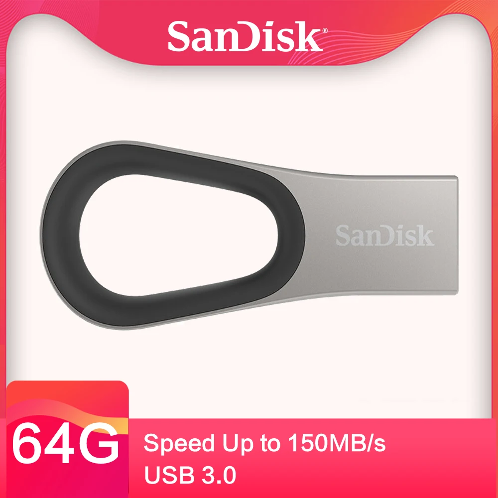 

Sandisk100% Original CZ93 USB Flash Drive USB 3.0 Up to 130MB/s 64GB Metal Pen Drive U Disk USB Mini Memory Stick