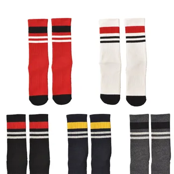

Cotton New Two Bars Adults Sports Men's Socks Summer Breathable Creative Casual Cotton Socks For Male