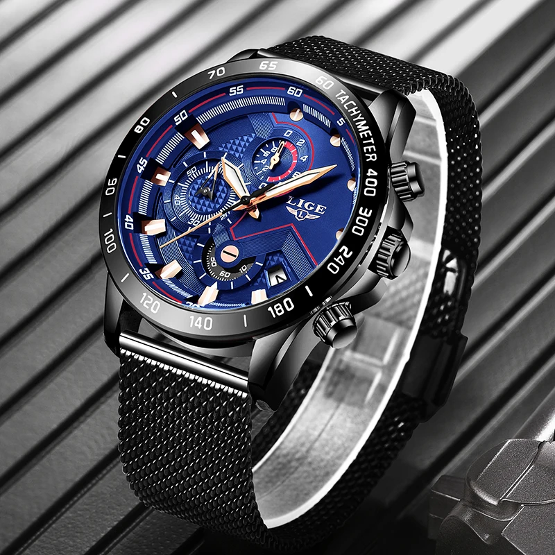 Online 2019 neue LIGE Armee militär sport Uhr Männer Chronograph Top Marke Luxus Männer Uhr Wasserdicht Quarz Uhr Relogio Masculino + box