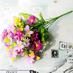 Artificial Gerbera Daisy Flower Bouquet for Home and Garden Decoration (Rose)