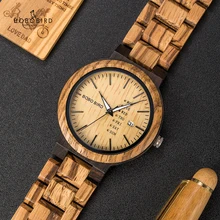 Бобо птица LdO26-1-2 Для мужчин Наручные часы кварцевый механизм с Функция показывая неделя Дата Время Бумага Подарочная коробка принять дропшиппинг