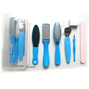 

8pcs/set Foot File Kit Scraper Callus Peeling Dead Skin Pedicure Tool Foot Care Set Women Men Dropshipping TSLM1