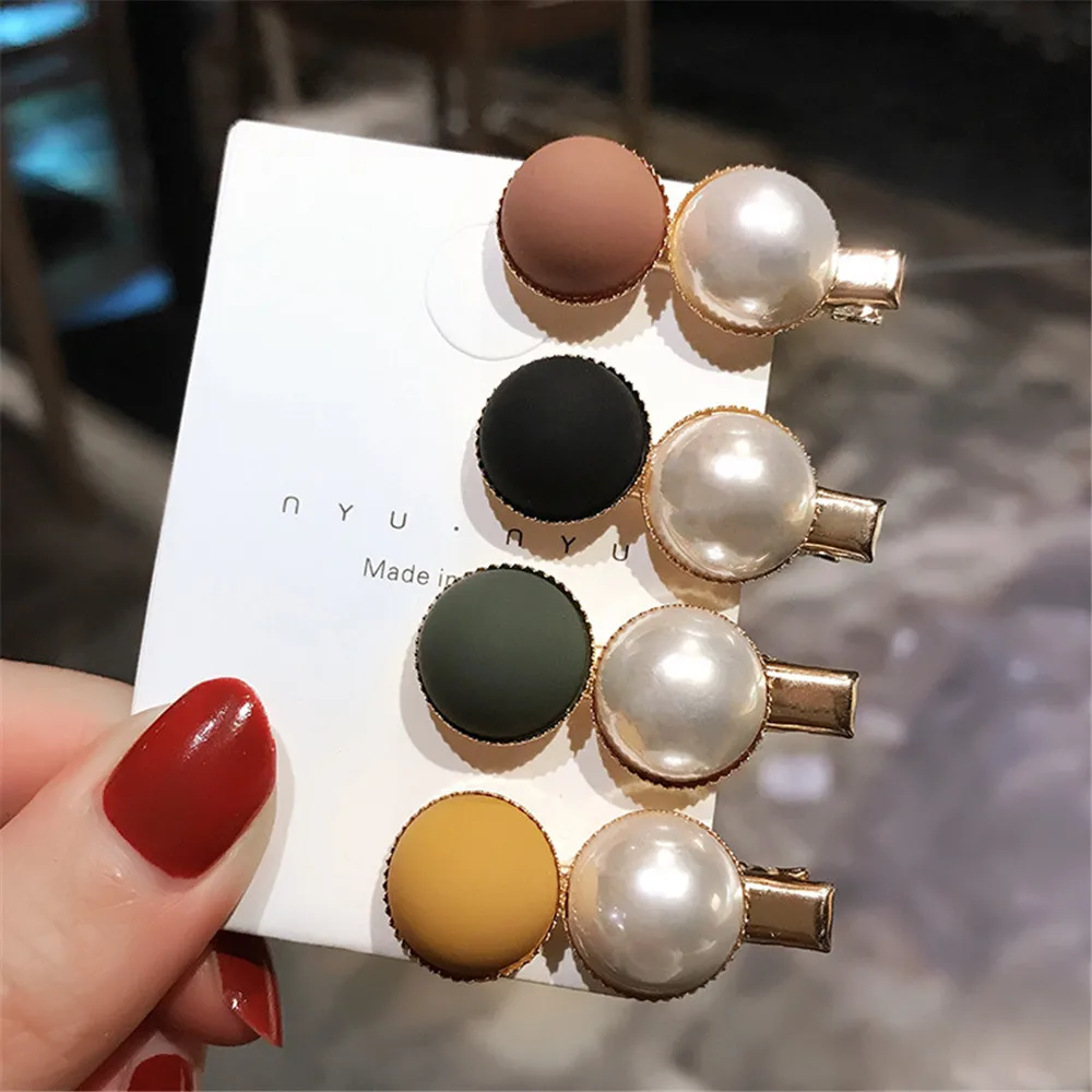Candy Scrub Bead Hairpin Sweet Imitiation Pearl Korean Hair Clips Fashion Hair Accessories for Women Beads 3