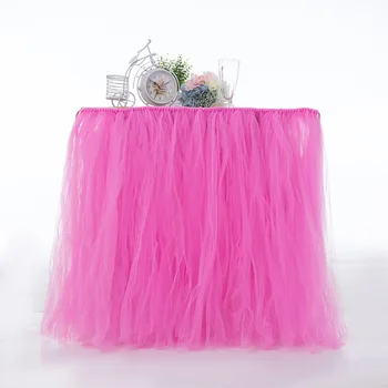 

Net Yarn Table Skirt Tableware For Tutu Wedding Party Baby Shower Birthday Decoration