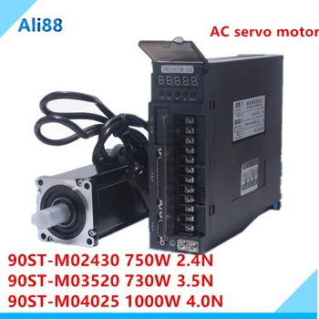 

AC Servo motor 220V 1KW 90ST-M04025 2500RPM 4 N.m servomotor Single-Phase ac Servo drive permanent magnet Matched Drive