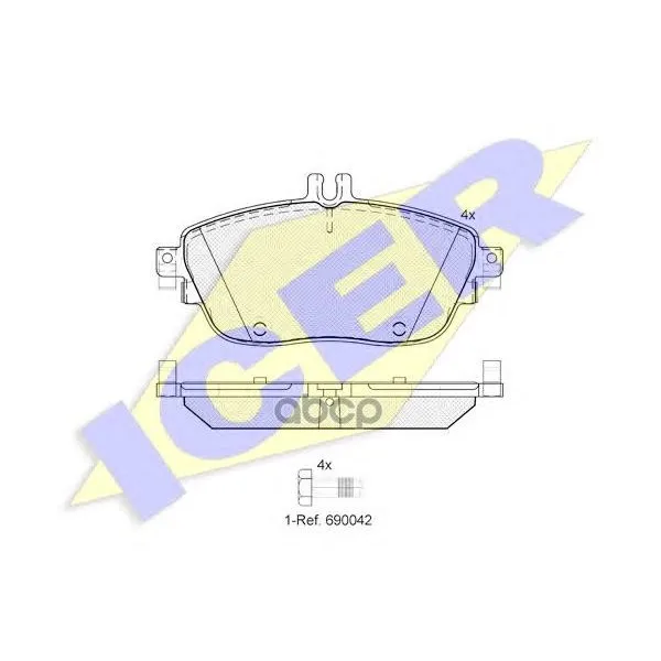182061_колодки Дисковые Передние! Mb W246 1.8/2.0cdi 11# Icer 182061 Icer арт. 182061