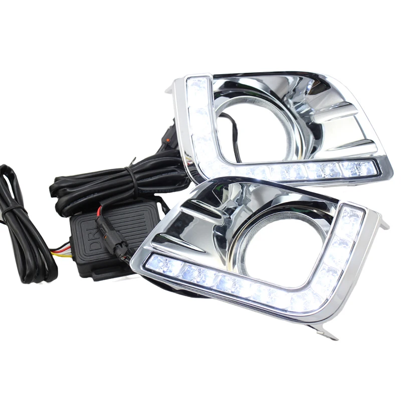 Для Toyota Land Cruiser Prado 2010-2013 Светодиодный дневной ходовой светильник DRL Автомобильная противотуманная фара 6000K белый светильник желтый светильник