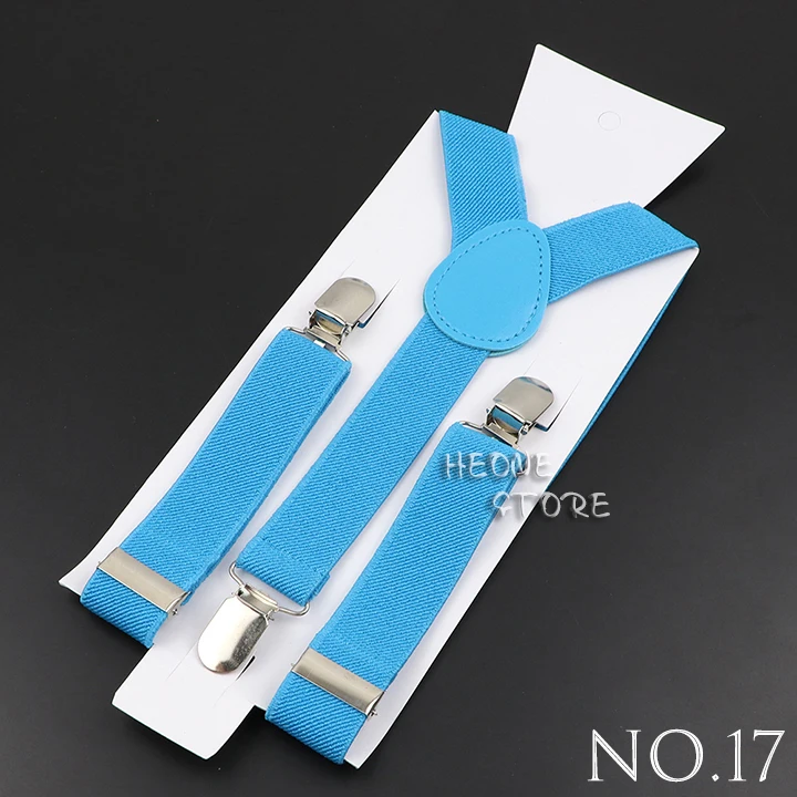 Hot Sale Solid Color Elastic Leather Children Suspenders Adjustable Straps For Kids Boy Girl Shirt Pants Skirt Classic Accessory