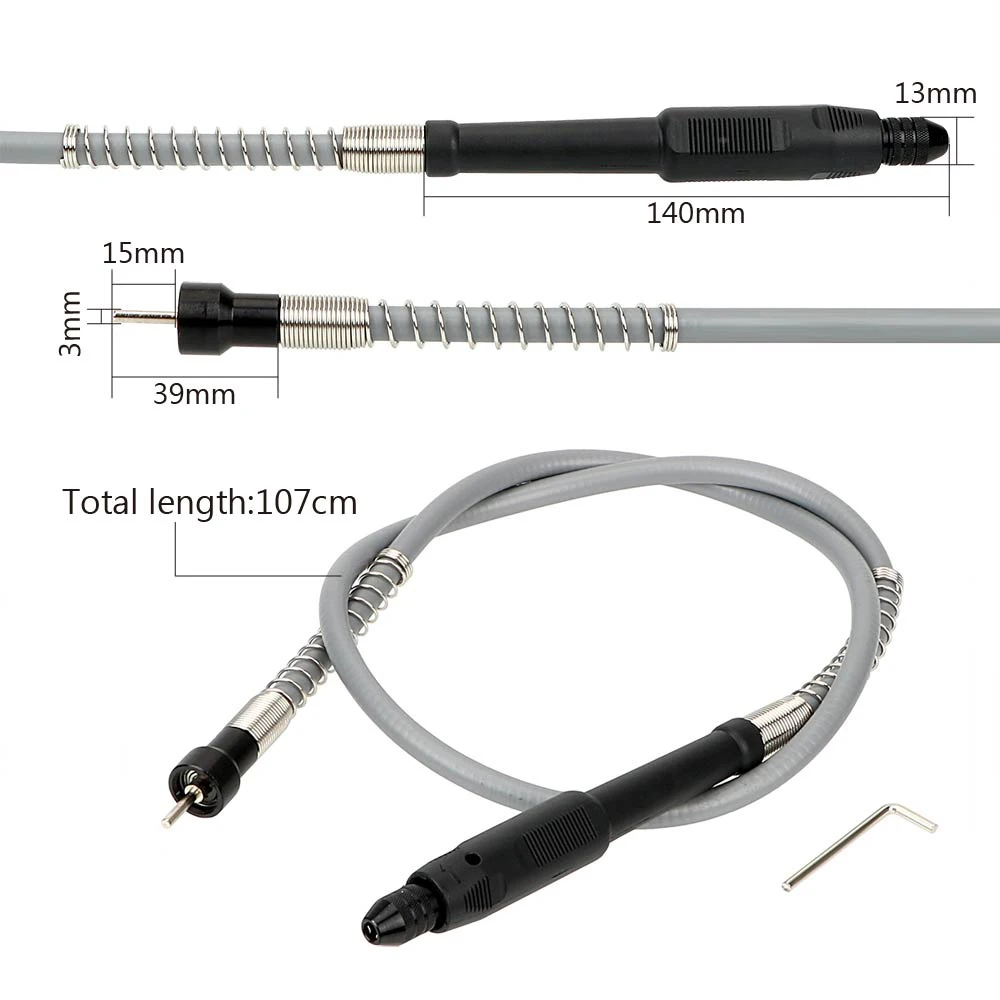 Handle Grinder Flexible Shaft 0.3-3.2mm Drill Chuck Soft Flex Shaft Dremel 3000 Electrical Tools Accessories