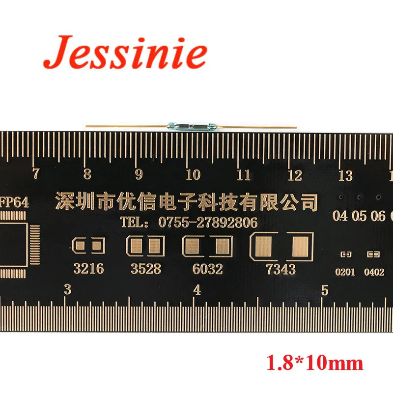 10 Interruttori Reed A Contatto Senza Fili 28mm - Argento, Per Antifurti E Sensori