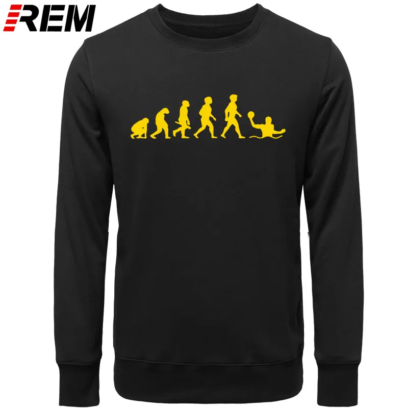 Худи rem Evolution, ватерполо, мужская мода, длинный рукав, o-образный вырез, хлопок, забавные, крутые мужские топы, Толстовки, Толстовки