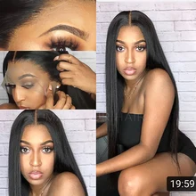 Maycaur длинные прямые волосы синтетические кружевные передние парики для черных женщин серый фиолетовый коричневый Glueless волосы парик с естественными волосами