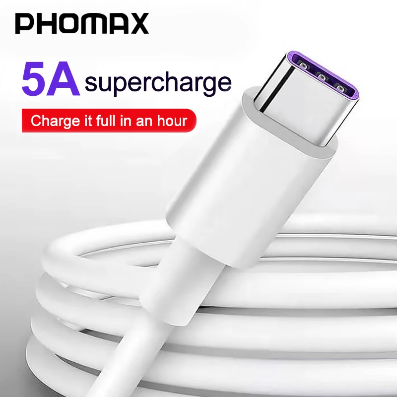 PHOMAX 5A usb tipe C кабель для передачи данных для суперзарядки, кабель для HUAWEI P20 P30 mater20 30 pro USB C кабель для передачи данных