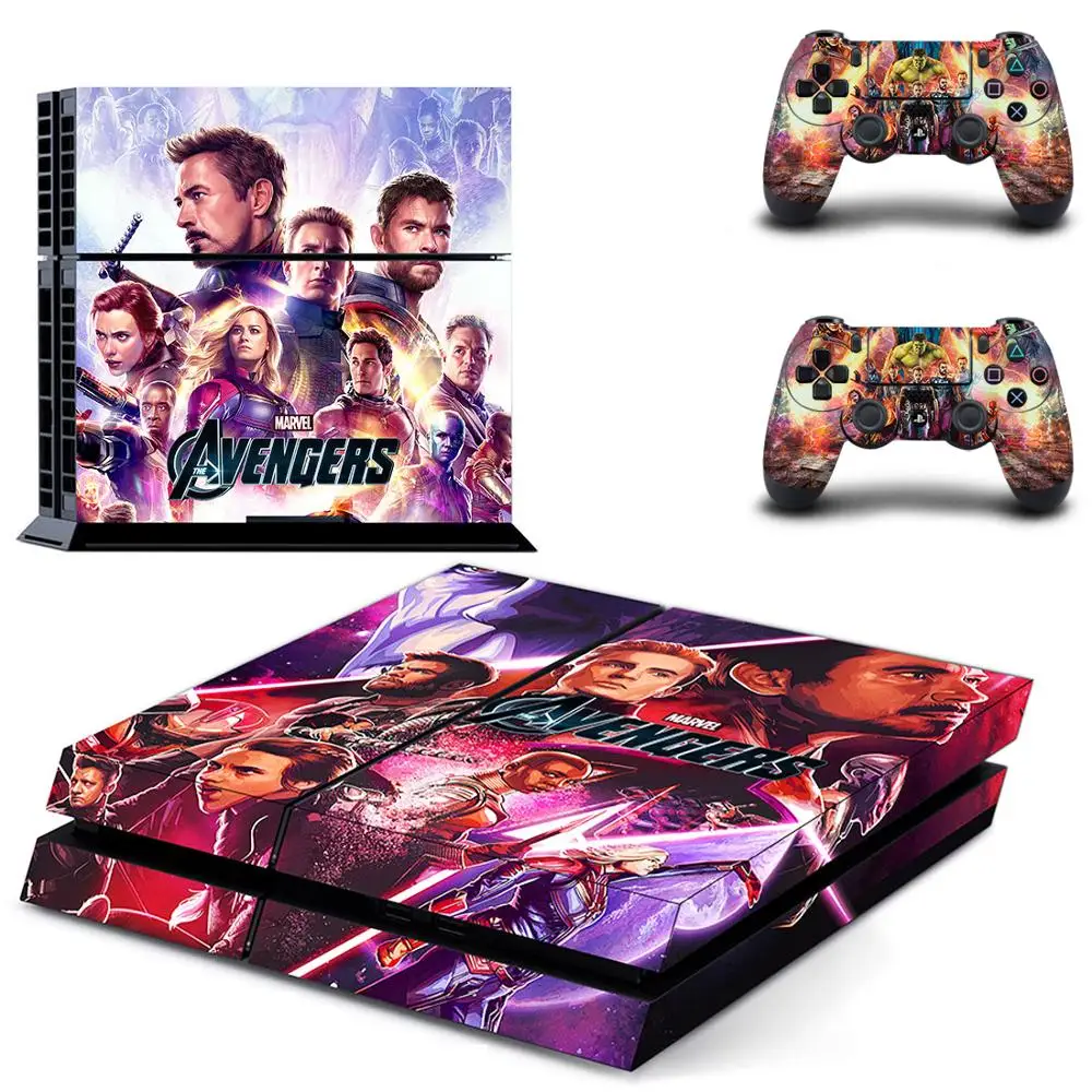 QPTM0333 Мстители Endgame PS4 наклейка Play station 4 кожа Наклейка Обложка для sony playstation 4 PS4 консоль и контроллер Скины Виниловые - Цвет: QPTM0333