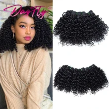 

Double Drawn Indian Hair Bundles Natural Human Hair Kinky Curly Bundles 3 Bundles Deal Ali express Hair Extensions for Women