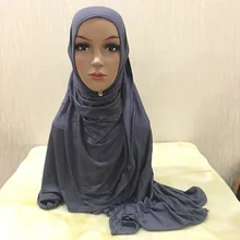 Модный Блестящий Джерси-шарф, однотонный Hijabs для женщин, эластичный головной платок, мусульманский Шиммер, простые длинные шали, накидка s