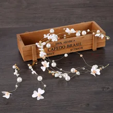 Лидер продаж многослойная жемчужная лента для волос белое свадебное платье для невесты головной убор для невесты повязка для волос для невесты головной убор для невесты