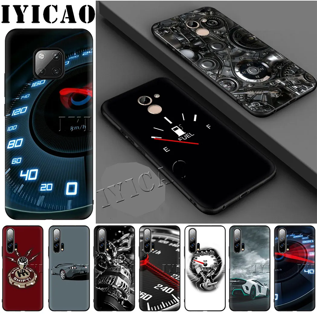 IYICAO гоночный Спидометр силиконовый чехол для телефона huawei P30 P20 Pro P10 P9 P8 P Lite Smart TPU |