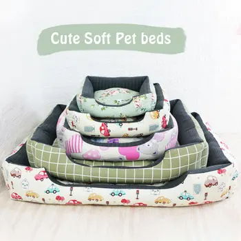 

Cute Removable Washable Dog Bed Mat Kennel Soft Dog Puppy Pet Nest Winter Warm Corn Fleece Mat Dog House non-slip Cloth Bottom