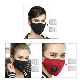 

PM2.5 Universal Anti pollution Dust-proof Anti-fog Filter Pad Haze Pollution with Breathing Valve Mouth Mask