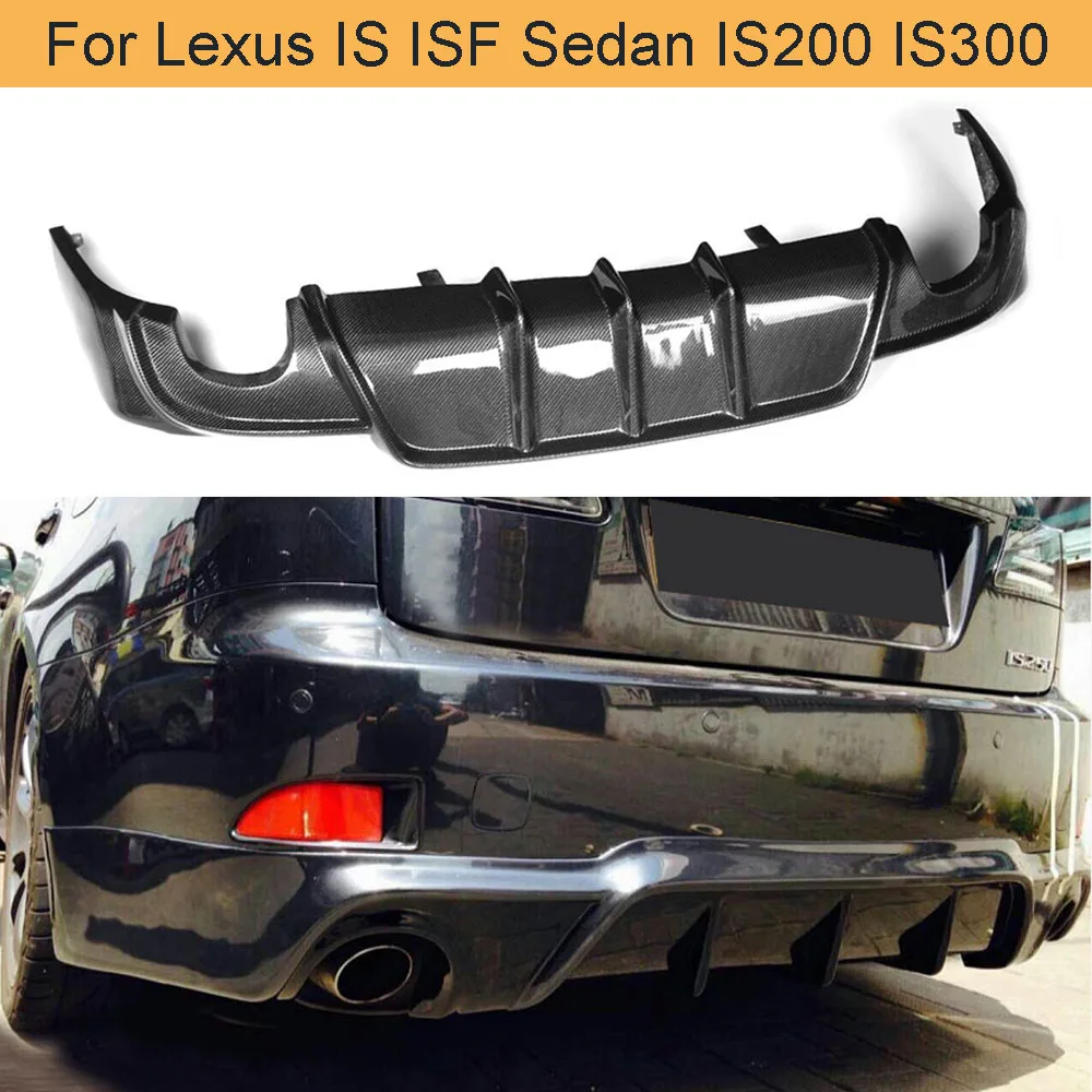 Задний бампер из углеродного волокна, выпускной диффузор, спойлер для Lexus IS ISF Sedan 4 двери IS200T IS250 IS300 IS350 13-16