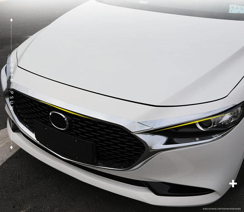 Для Mazda 3 M3 Axela автомобильные аксессуары ABS передняя головка крышка двигателя Гриль Крышка отделка 2 шт